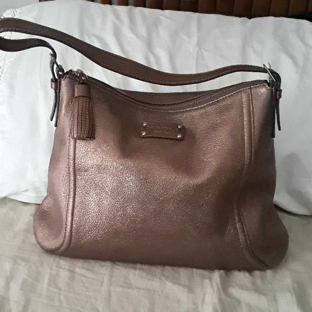 Final /kate Spade Bronze leather bag MAKE OFFERS